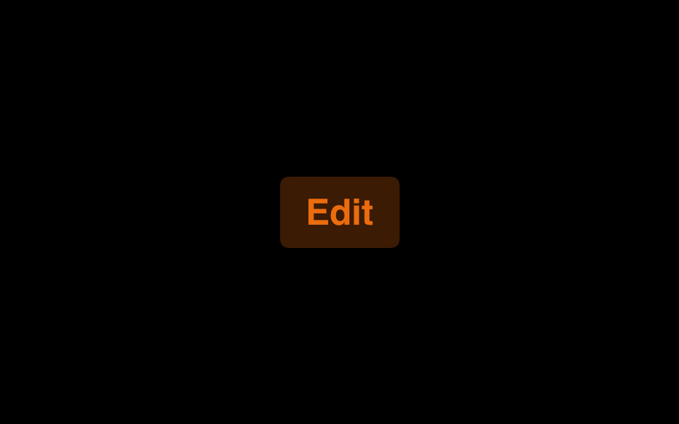 A prominent bordered button with an orange brand color and custom Helvetica font.