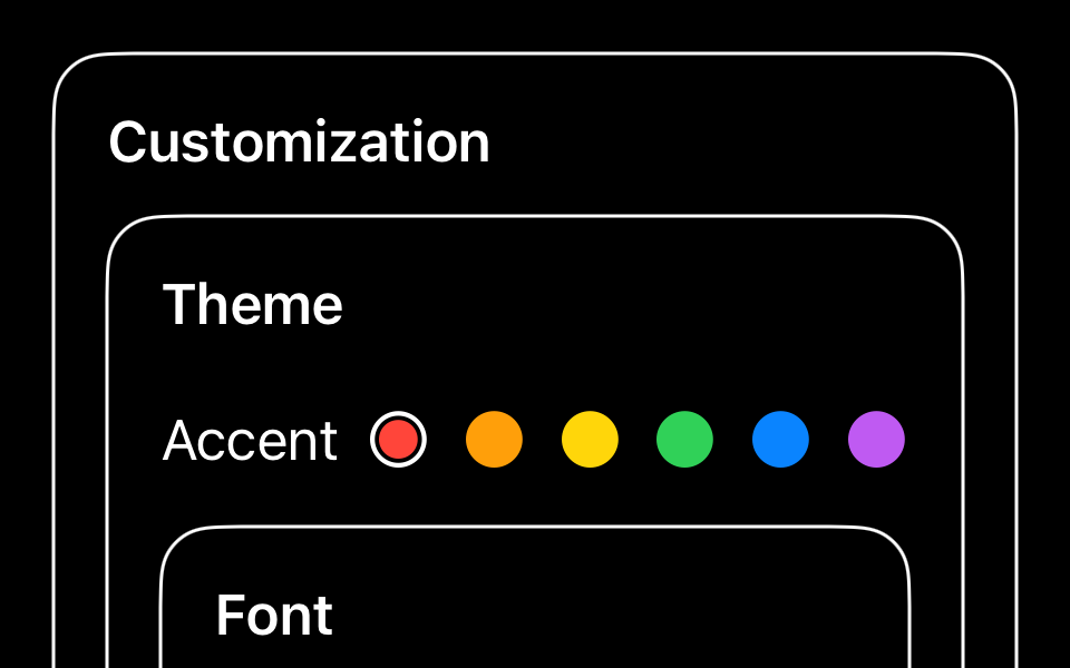 Three nested GroupBox views with the same outline style.