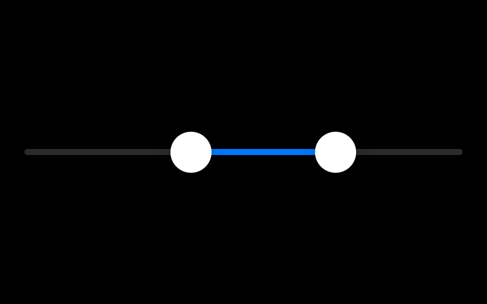 A range slider with a blue fill color.