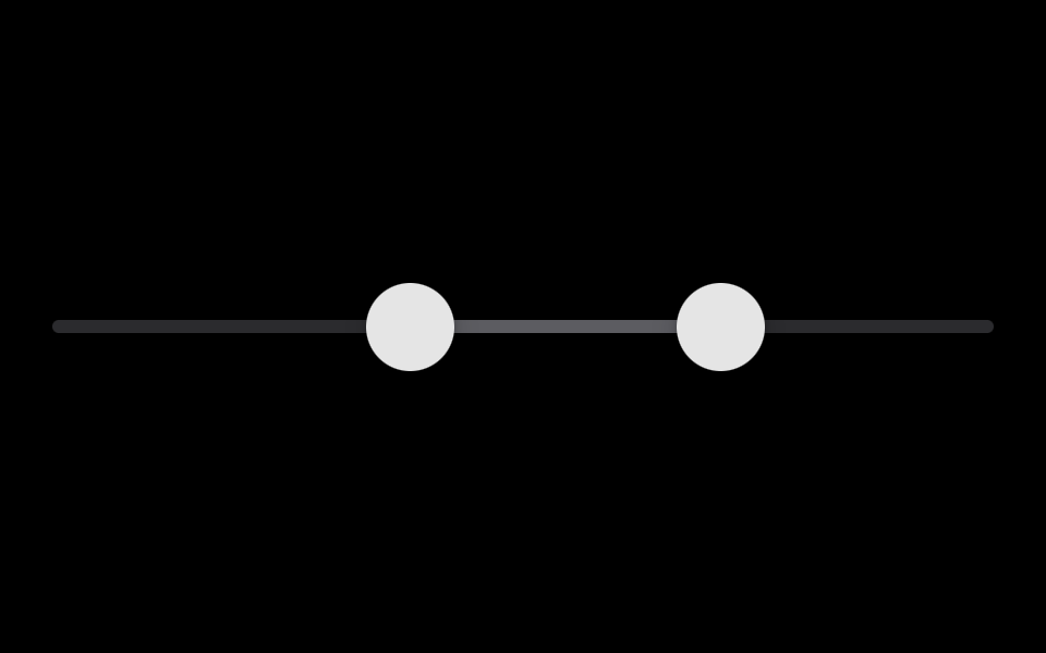 A range slider with a gray fill color.