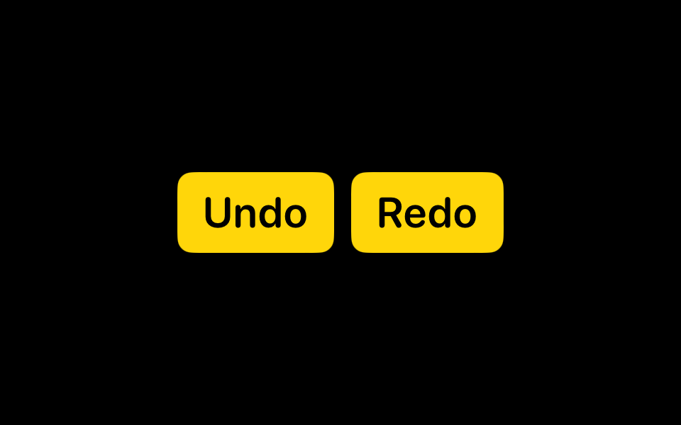 Two yellow buttons in an HStack with a rounded font and bordered prominent style.